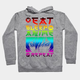 EAT SLEEP ANIME REPEAT Hoodie